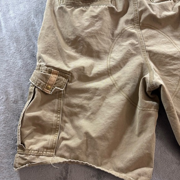 Vintage Y2K Cargo Shorts Mens 36 Brown Old Navy Military Baggy Standard Issue - Picture 12 of 16